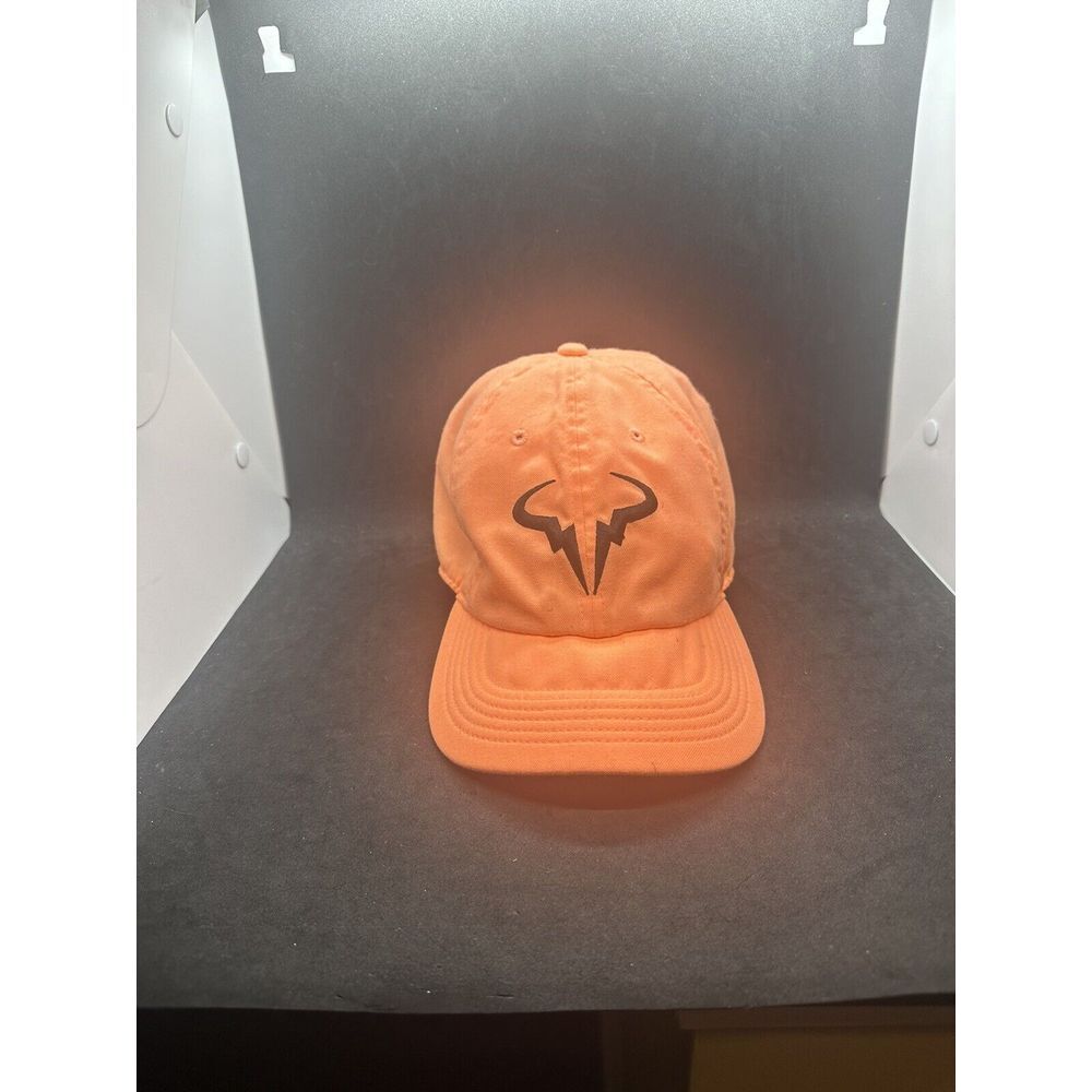 Nike Nadal Aerobill Orange Hat Cap Bull Logo Dri-Fit Heritage86 Unisex